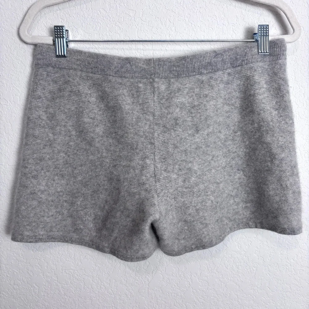 Neiman Marcus Heathered Gray Cashmere Shorts Women’s XL Comfort Luxury - Picture 4 of 9